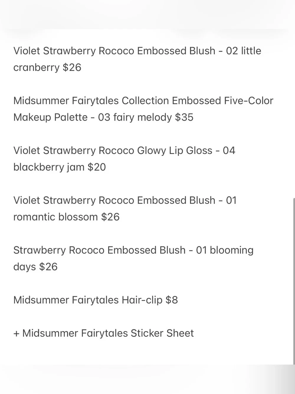 Flowerknows Midsummer Fairytales Makeup Bundle 🧚